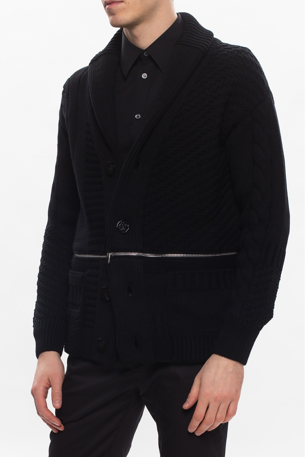 Alexander McQueen Wool cardigan with logo